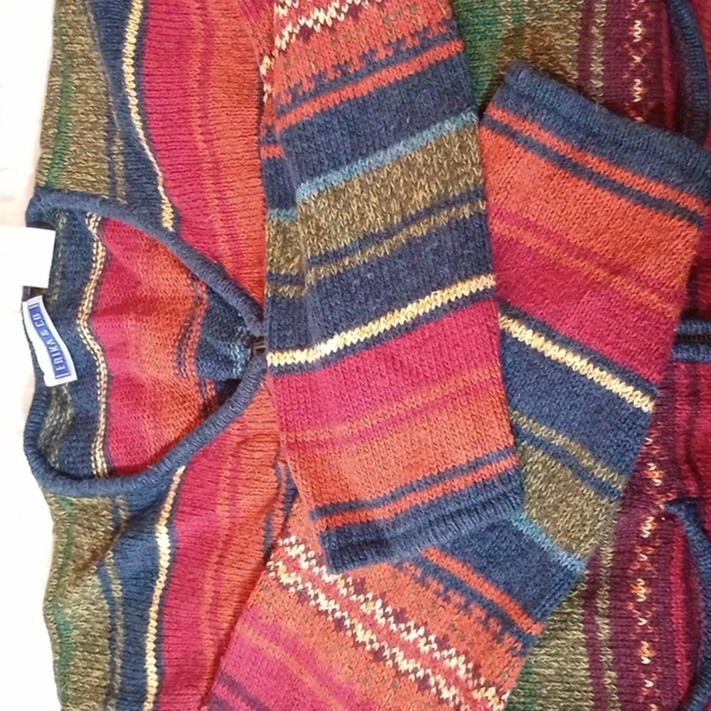 Erica and company medium women's sweater zip up very warm (Rox385)